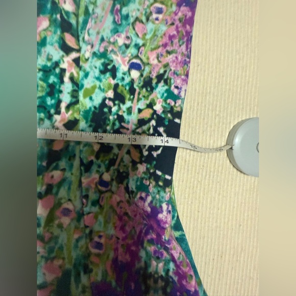 Cynthia Rowley Green and Blue Pleated Mini Dress - Picture 8 of 11